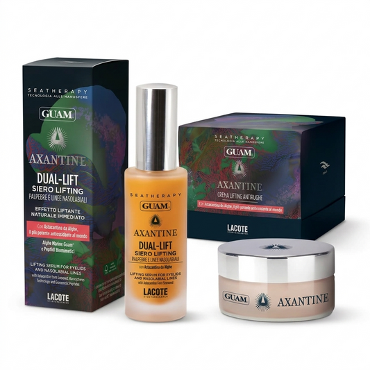 GUAM Axantine paket — lifting krema 50 ml in Dual-Lift serum 30 ml v originalni embalaži