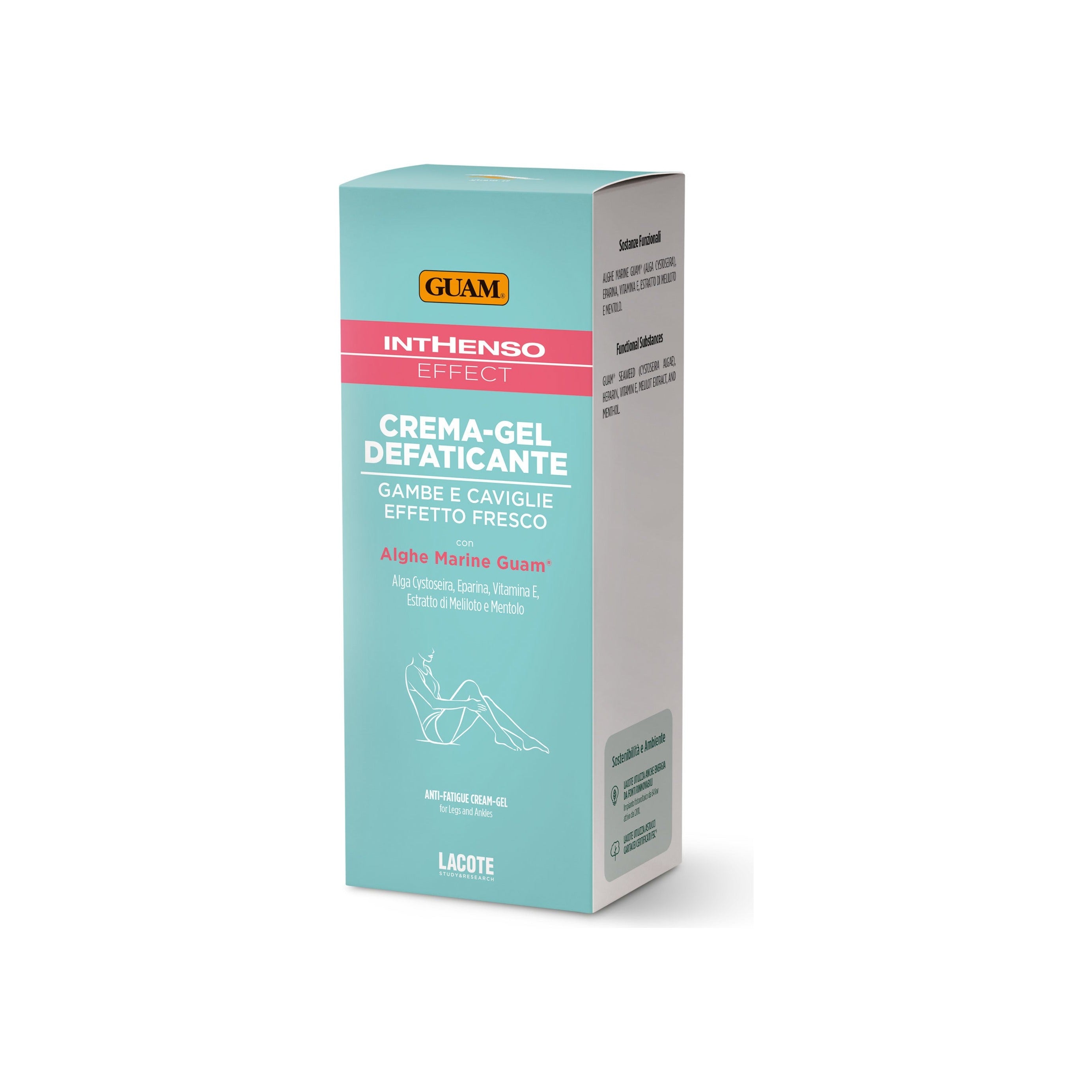 Gel za nego utrujenih nog GUAM Inthenso Effect s Cystoseiro in vitaminom E