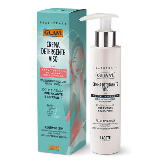 GUAM Seatherapy čistilna krema za obraz 150 ml — čiščenje obraza z astaksantinom in aloe vero